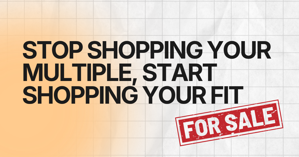 You priced your business on its own. The buyer priced it on their portfolio.